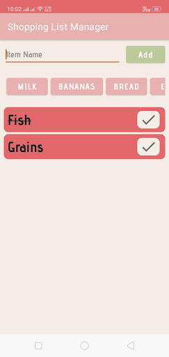 Shopping List Manager