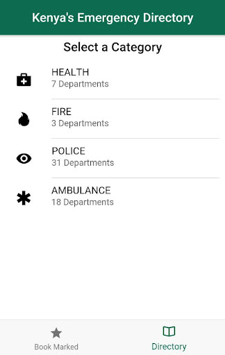 Android application Emergency Kenya screenshort