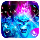 Hell Skull Fire Ice Keyboard Theme icon