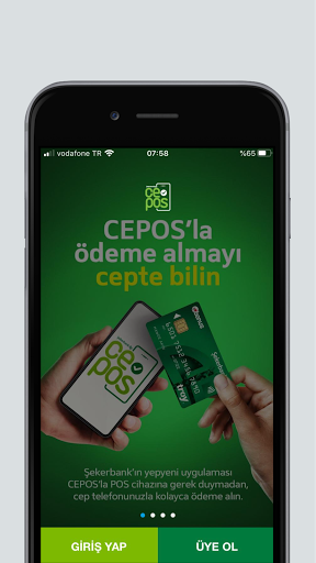 Android application Şekerbank CEPOS screenshort