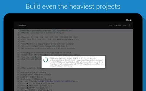 C4droid - C/C++ compiler & IDE Capture d'écran