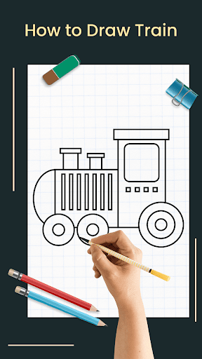 Android application How to Draw Train screenshort