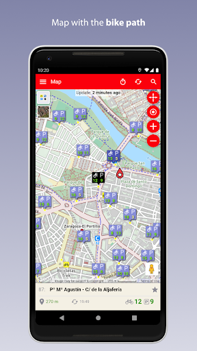 Android application Zaragoza Bici screenshort