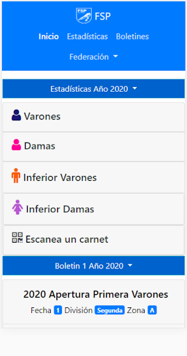 Android application Federación Sanjuanina de Patín screenshort