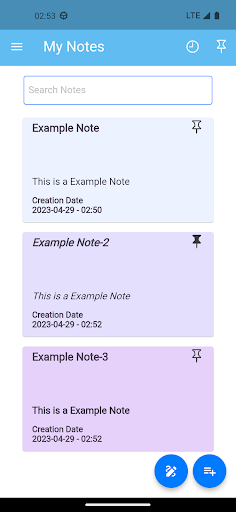 Android application That Note screenshort