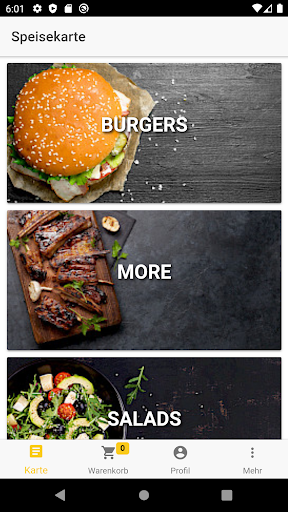 Android application HEROES Premium Burgers screenshort