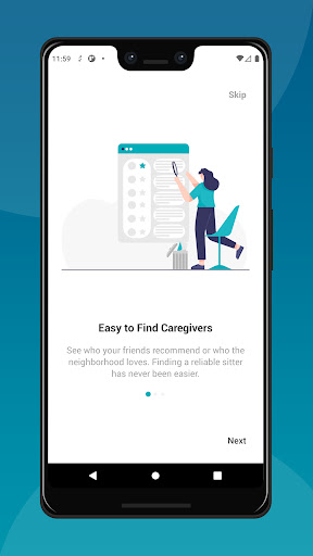 Android application Finding Trusted Care screenshort