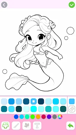 Game screenshot Mermaid Coloring:Mermaid games apk download