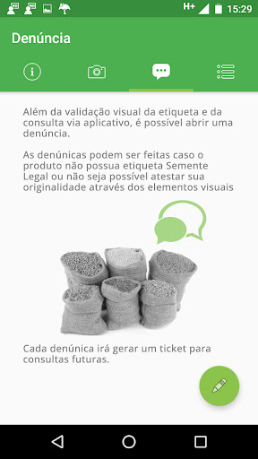 Android application Semente Legal screenshort
