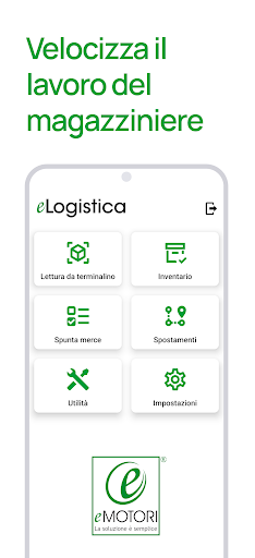 Android application eLogistica screenshort