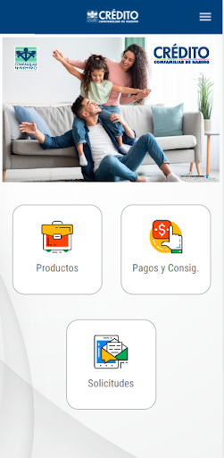 Android application Comfamiliar Nariño screenshort