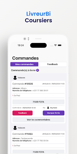 LivreurBi Coursiers Screen 3