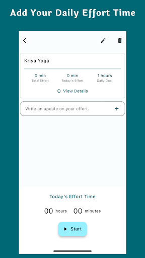 Total Effort Tracker, Diary Screen 2
