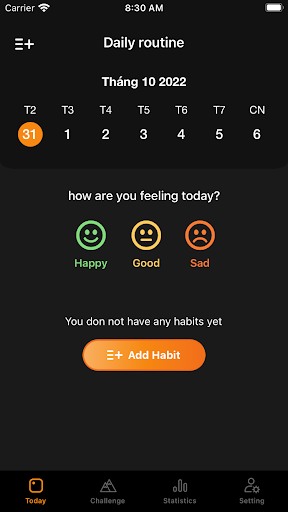 Android application Habits Reminder screenshort