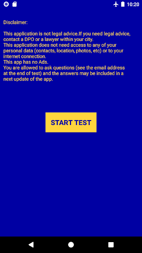Android application GDPR Test PRO screenshort
