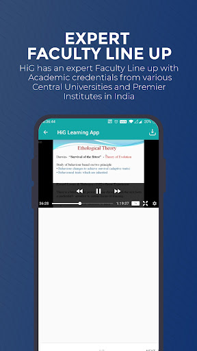 HiG Learning App Screen 2