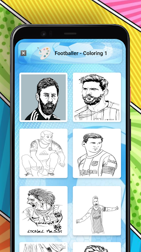 Footballer Coloring Glitter Screen 3