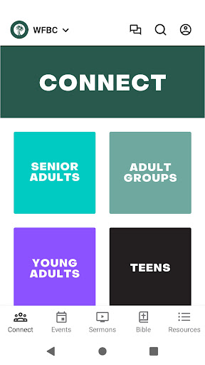 Android application West Florida Baptist Church screenshort