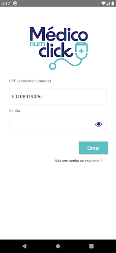 Android application Médico Num Click screenshort