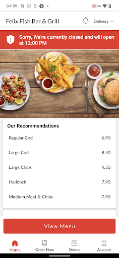 Felix Fish Bar And Grill Screen 2