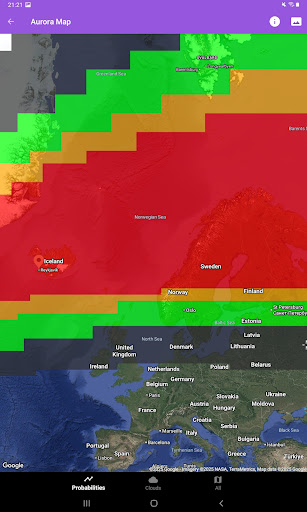 Screenshot of My Aurora Forecast Pro