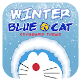 Winter Blue Cat Theme&Emoji Keyboard icon