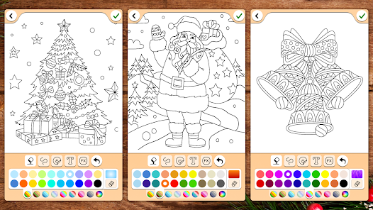 Adoráveis ​​páginas para colorir de Natal Kawaii - Páginas para