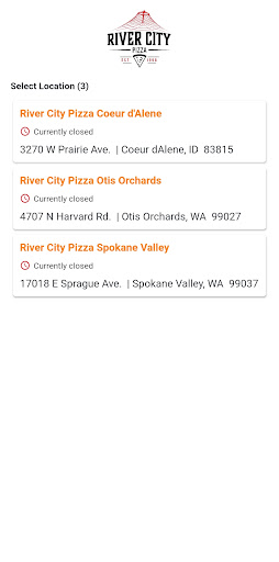 River City Pizza Screen 3