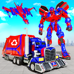 Cover Image of Download Flying Garbage Truck Robot Transform: Robot Games 24 APK