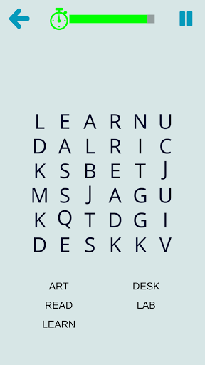 Android application Word Search Puzzle Game screenshort