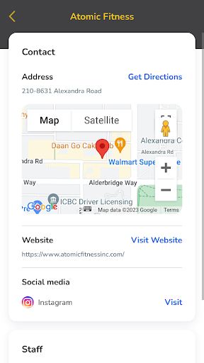 Android application Atomic Fitness screenshort