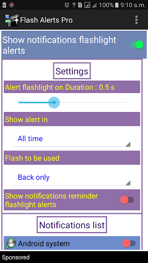 Flash Alerts Pro Screen 3