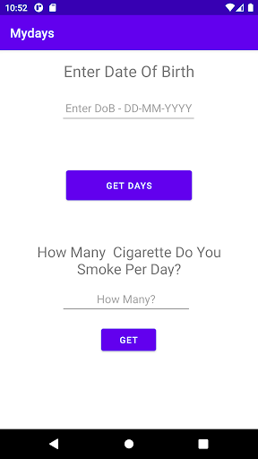Android application MyDays screenshort