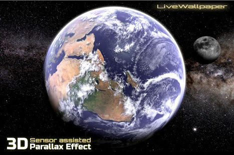 Earth & Moon in HD Gyro 3D Parallax Live Wallpaper 2.9 screenshots 1