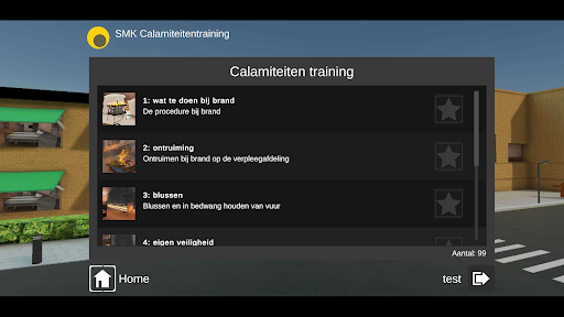 Android application SMK Calamiteitentraining screenshort