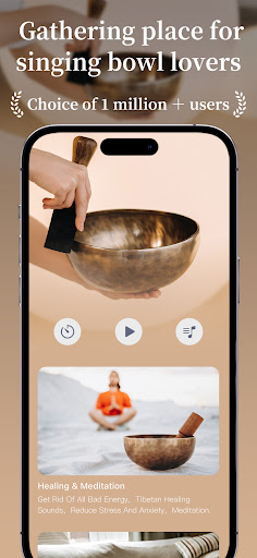 Android application Tibetan Singing Bowls, Crystal screenshort