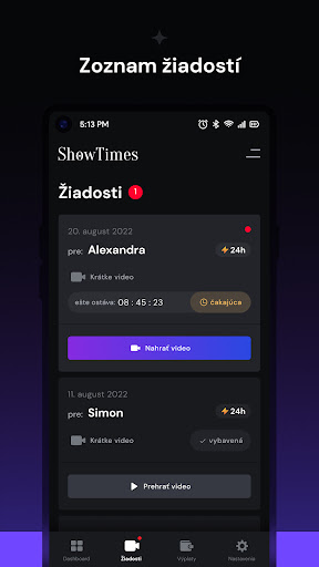 ShowTimes.sk Autor Screen 2