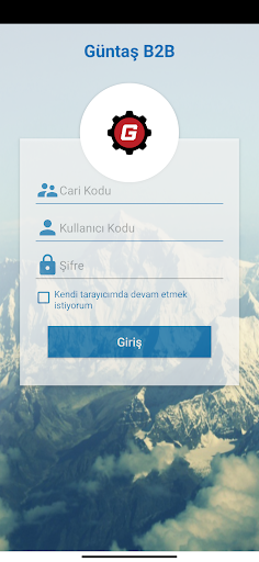 Android application Güntaş B2B screenshort