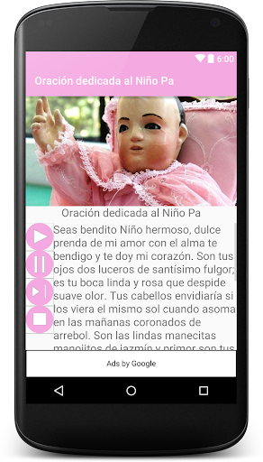 Android application Oración dedicada al niño pa screenshort