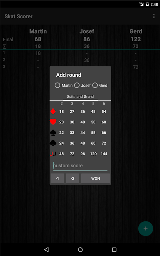 Skat Scorer Screen 3