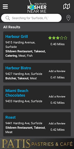 Kosher Near Me Screen 2