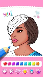 Hairstyle Coloring Book