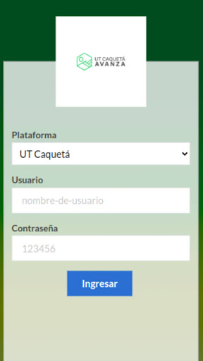 Android application UT Caquetá Avanza screenshort