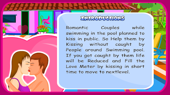 Swimming pool kissing - Lovers kissing game 1.0.0 screenshots 2