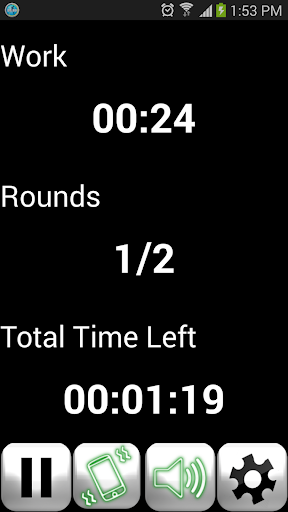 Screenshot of HIIT interval training timer