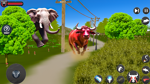 Wild cow Rampage: City animal Screen 3