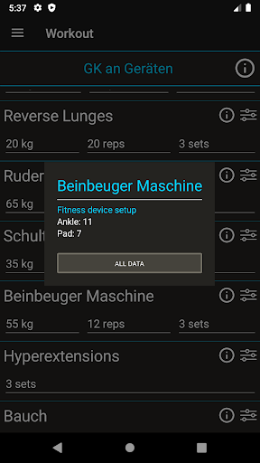 Simple Workout Planner Screen 2
