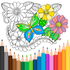Dibujos para colorear mandala para adultos. colorante antiestrés con  muestra de color.