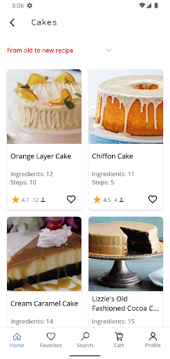 Cake and Baking Recipes Screen 2