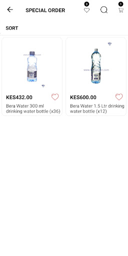 Android application Bera Water screenshort